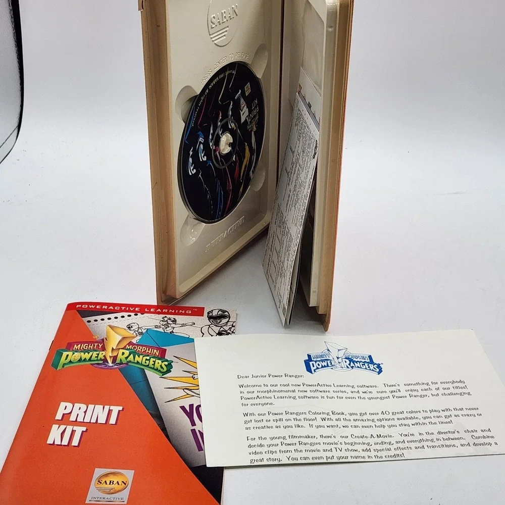 Mighty Morphin Power Rangers Print Kit CD-ROM 1995‎ Saban PC Mac